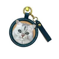 Custom Pet Leather Carving Pendant（Single-Line Outline）