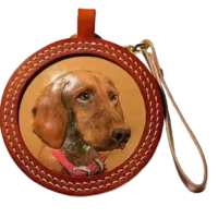 Custom Pet Leather Carving Pendant（Double-Line Outline）